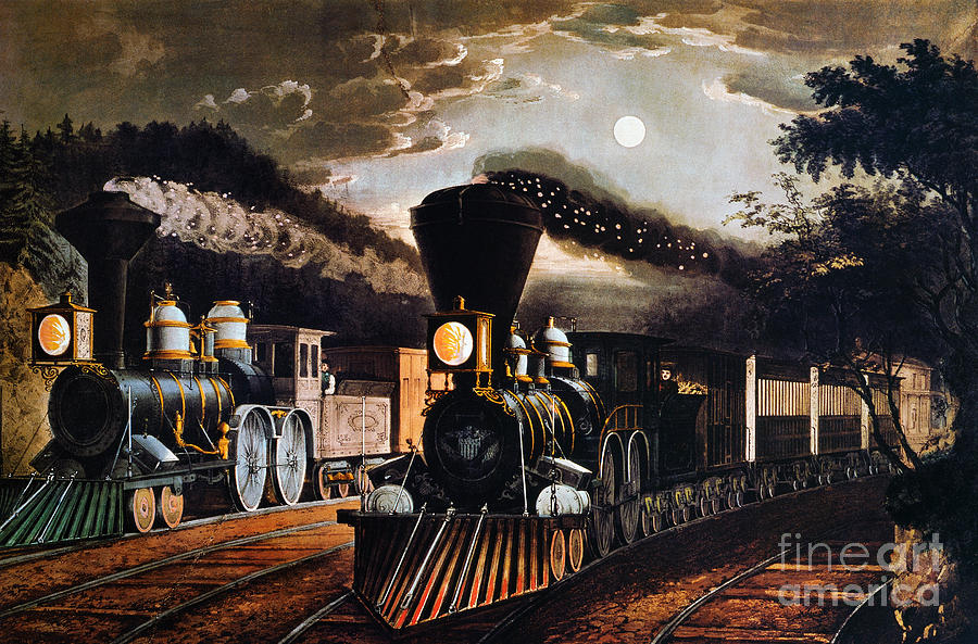 Lightning Express, 1864 Photograph by Granger