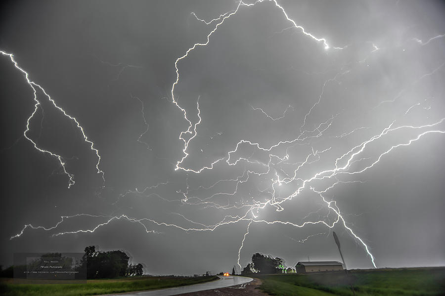 Lightning Farm Photograph by Paul Brooks