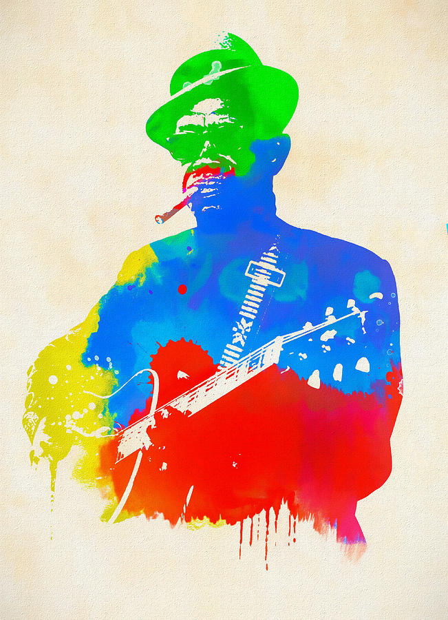 Lightning Hopkins Painting By Dan Sproul