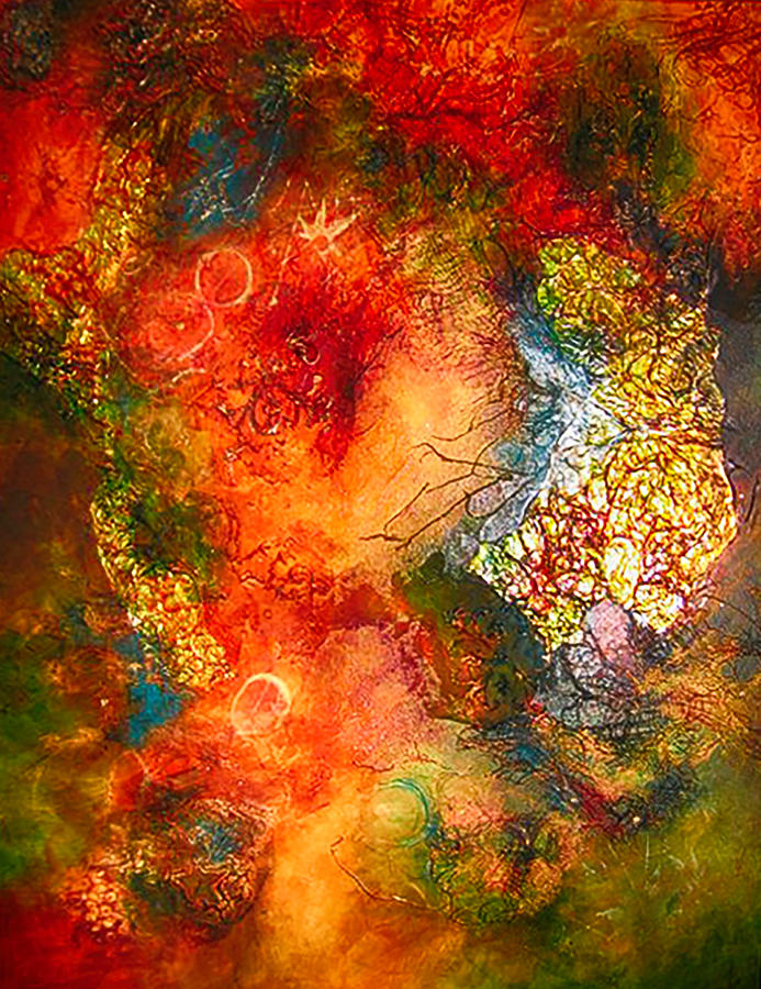 Lightning in the Cosmos Mixed Media by Gerry Delongchamp