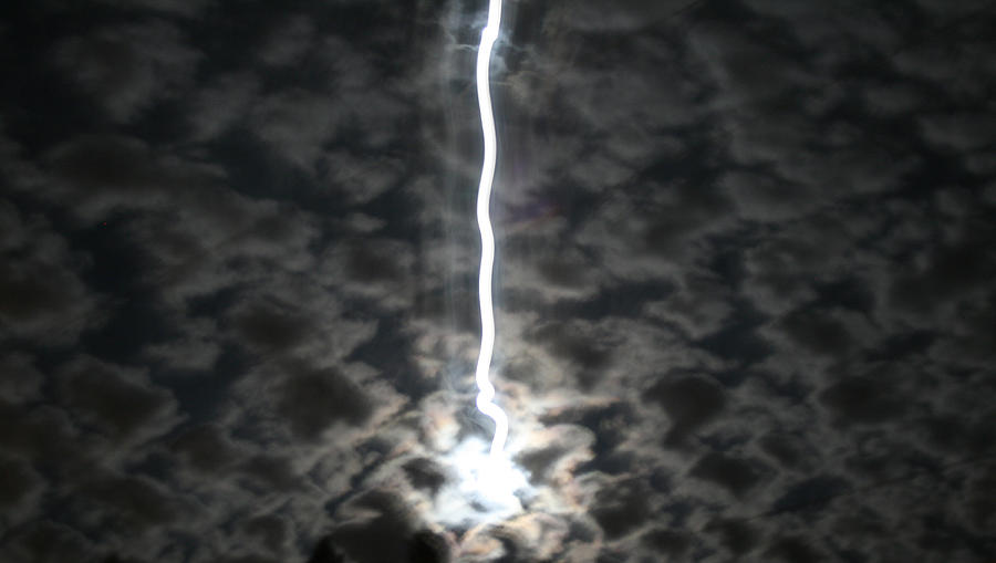Abstract Photograph - Lightning Moon by Joshua Sunday