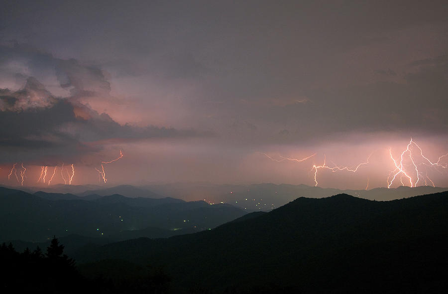 Lightning on the Parkway Photograph by Derek Thornton