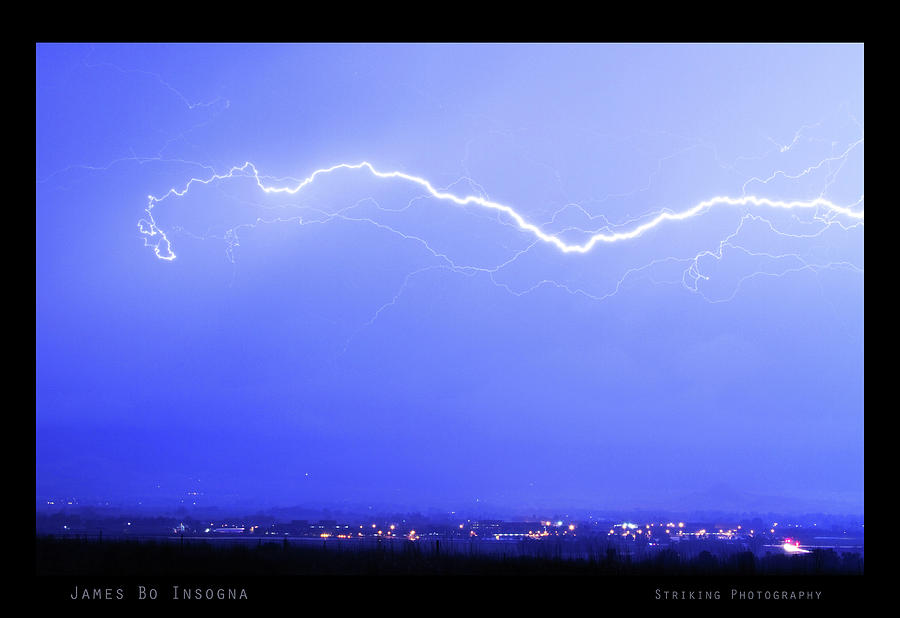 Lightning Over North Boulder Colorado  Poster SP Photograph by James BO Insogna