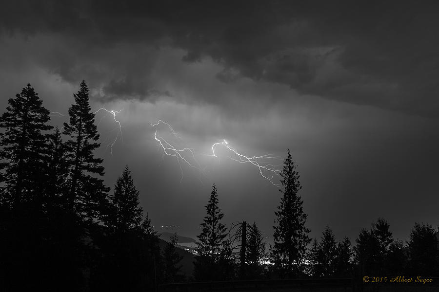 Lightning over Ponderay Photograph by Albert Seger