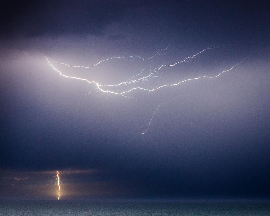 Lightning Over the Atlantic Ocean Photograph by Alex Snay - Fine Art America