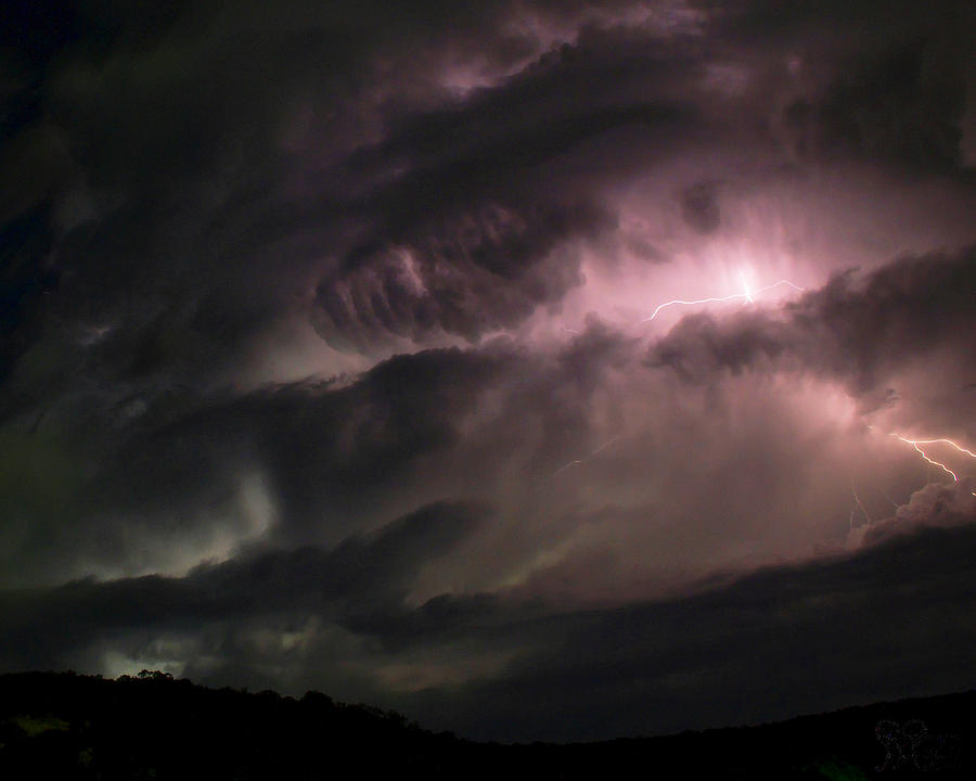 Lightning Over the Valley Photograph by Karen Musick