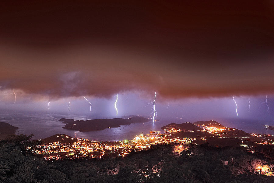 Lightning Over Water Island Photograph by Gary Felton