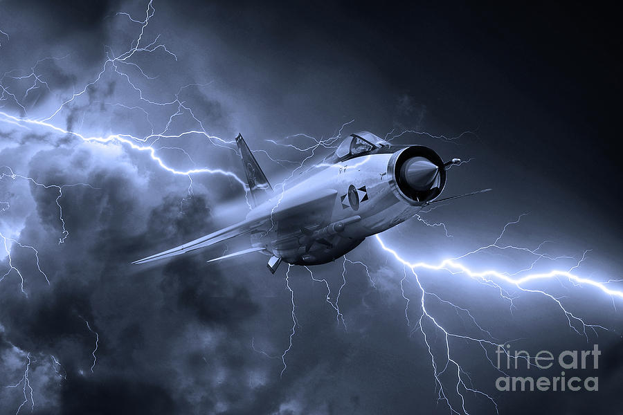 Lightning Power - Mono Digital Art by Airpower Art