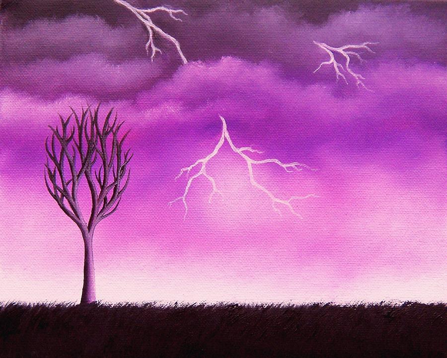 Lightning Strike Painting - Lightning Scars by Rachel Bingaman