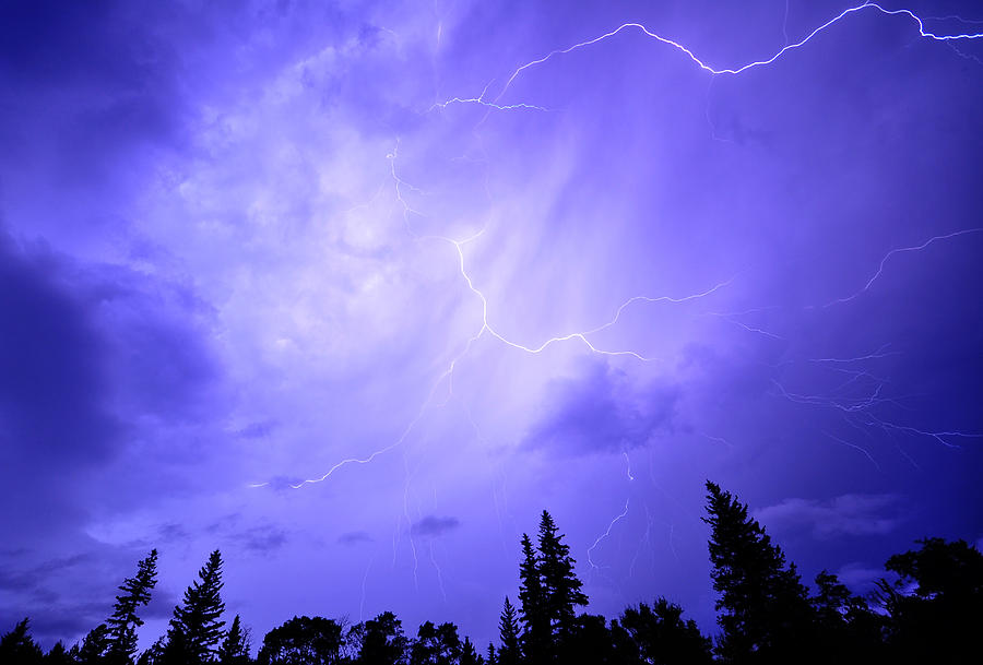 Lightning Storm Photograph by Jedediah Hohf