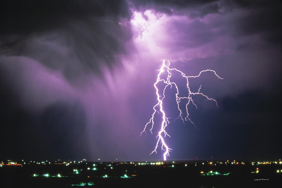 Nature Photograph - Lightning Storm by Leland D Howard