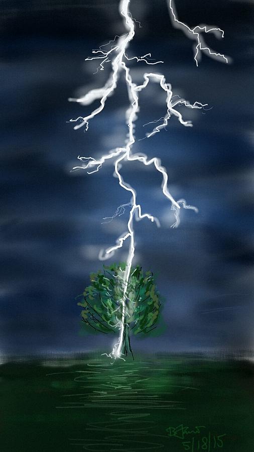 Maine Lightning Art Print by Benjamin Williamson - Fine Art America