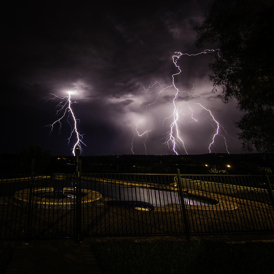 Nature Photograph - Lightning Strikes by Chris Cousins