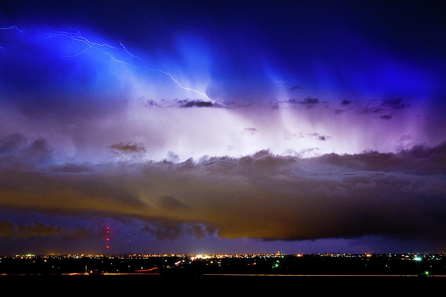 Lafayette Photograph - Lightning Thunder Head Cloud Burst Boulder County Colorado IM39 by James BO Insogna