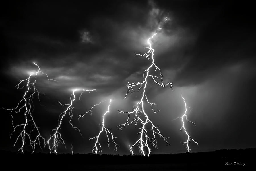 Lake Oconee GA Lightning Lick Skillet Road Thunderstorm Weather Art Photograph by Reid Callaway