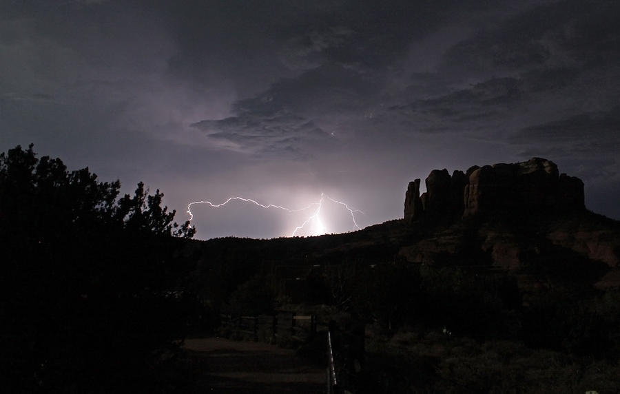 Lightning to the South Photograph by Gary Kaylor