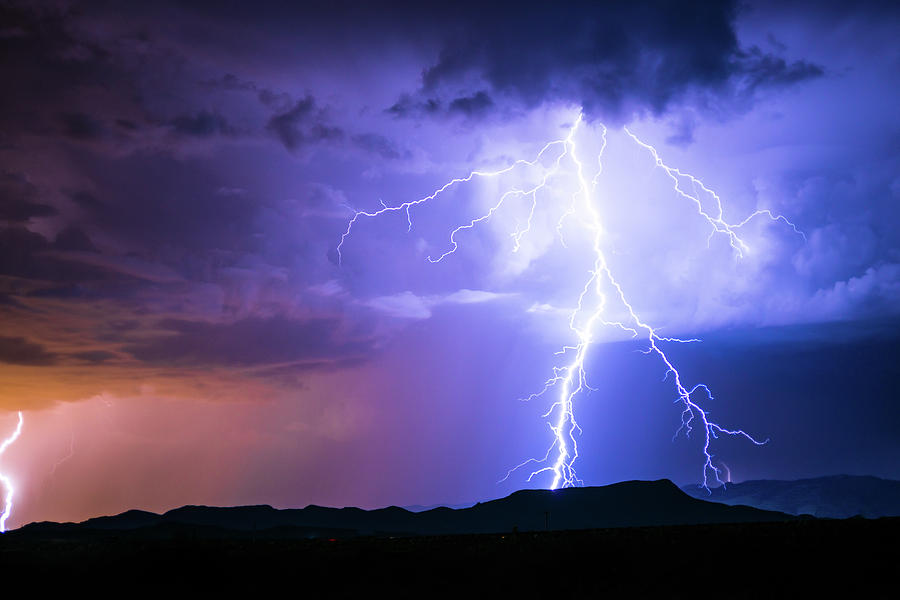 Tucson Lightning Photograph - Lightning Walk by Troy Q Nelson