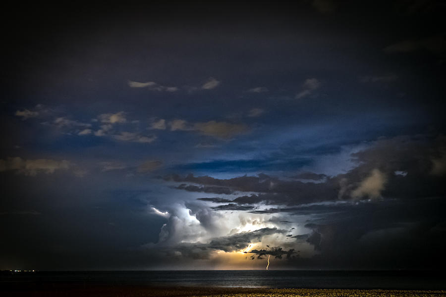 Lightnings Water Dance Photograph by Steven Santamour