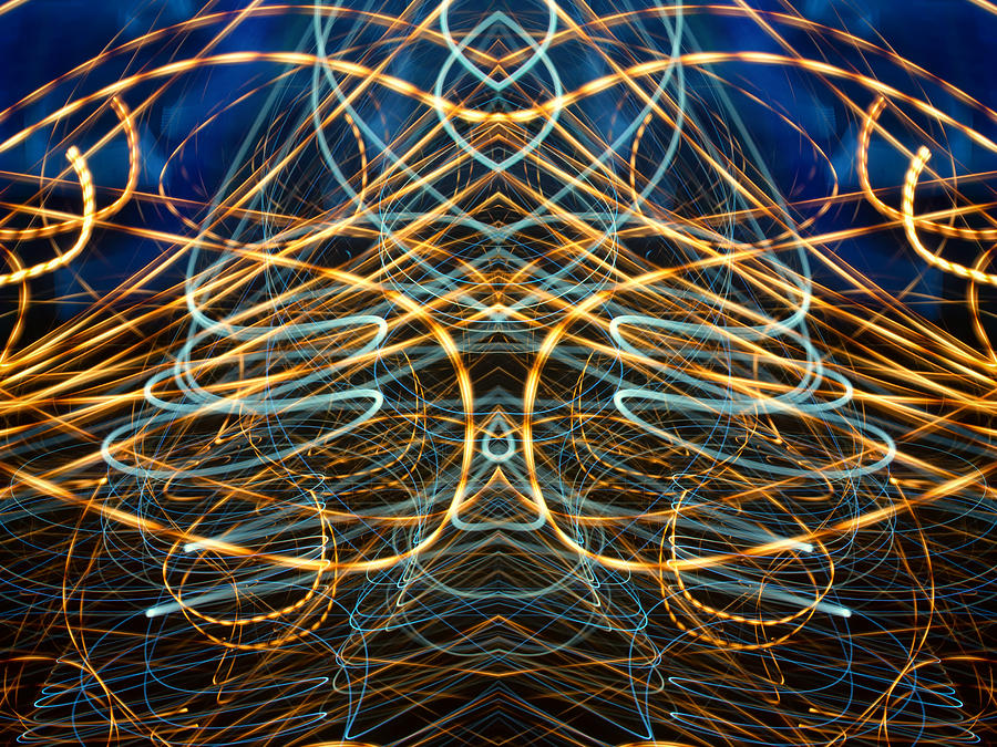 Lightpainting Abstract Symmetry UFA Prints #13 Photograph by John Williams