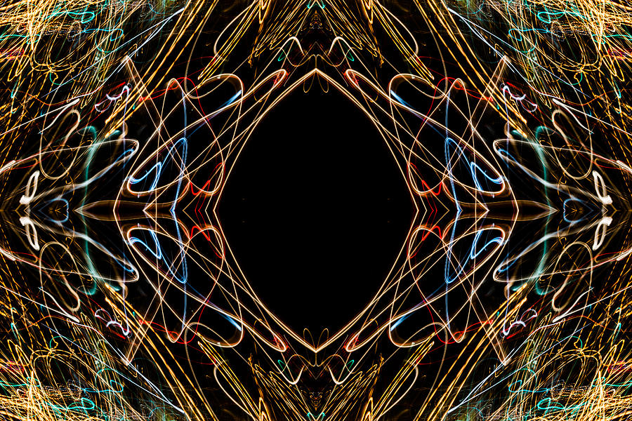 Lightpainting Abstract Symmetry UFA Prints #16 Photograph by John Williams