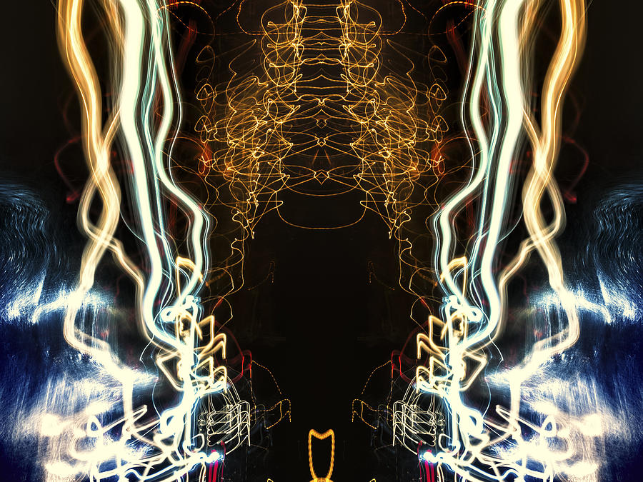 Lightpainting Abstract Symmetry UFA Prints #5 Photograph by John Williams