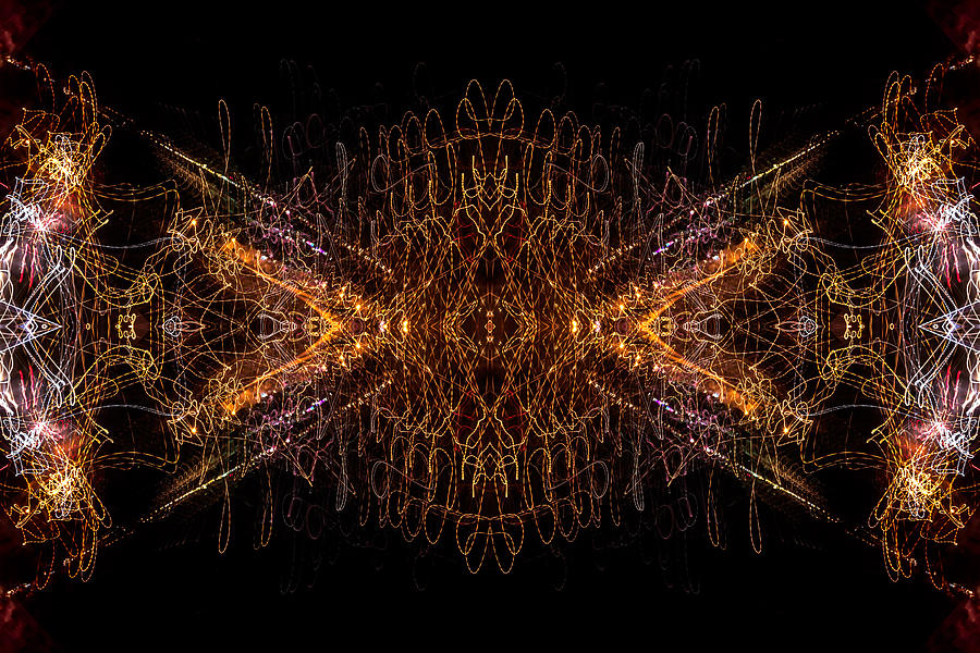 Lightpainting Abstract Symmetry UFA Prints #7 Photograph by John Williams