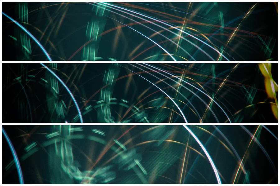 Green Film Grain Lightpainting Abstract Photograph by John Williams