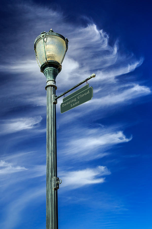 Lightpost On Dancing Cloud Lane Photograph by James Eddy