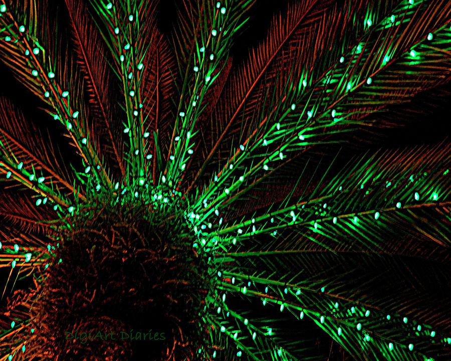 Lights Beneath the Fronds Digital Art by DigiArt Diaries by Vicky B Fuller