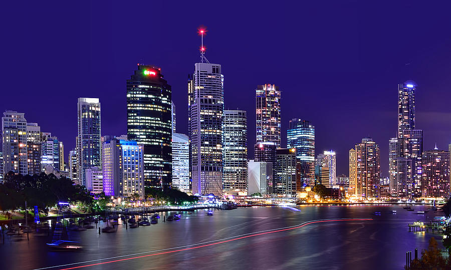 Lights of Brisbane  Photograph by Midori Chan