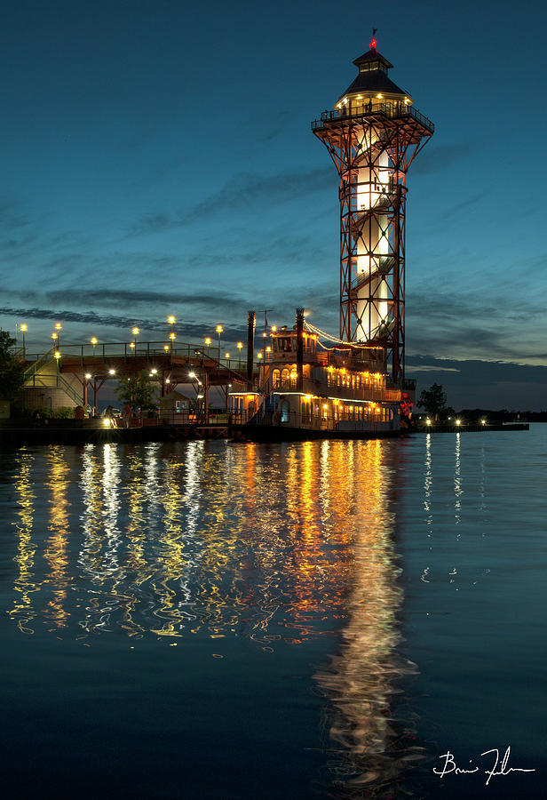 Lights of Erie Waterfront Photograph by Brian Fisher - Fine Art America