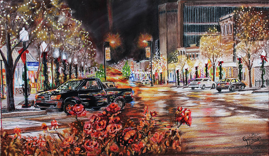 Lights of Lawrence  Painting by Charlotte Hastings