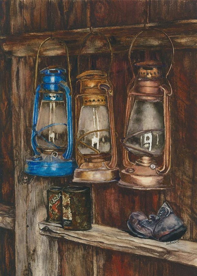 Rusty Painting - Lights Out by Cheryl Lynn Andrews