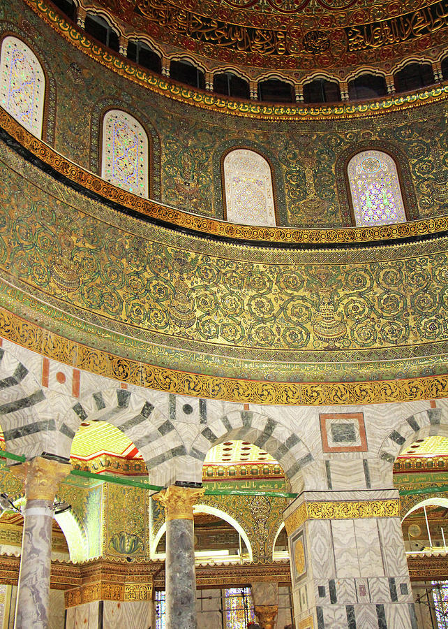 Dome Of The Rock Photograph - Lights Within by Munir Alawi