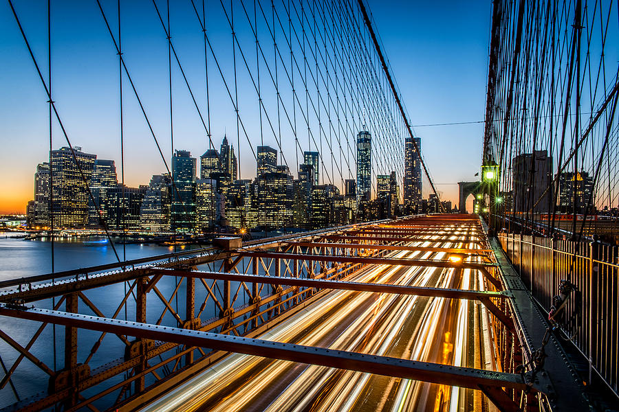 Brooklyn Bridge Photograph - Lightwave by Johnny Lam Brooklyn Bridge Photograph - Lightwave by Johnny Lam