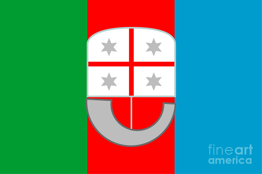 Liguria Flag Digital Art