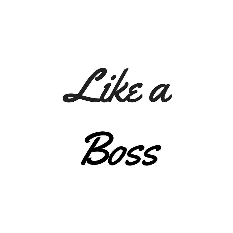Typography Digital Art - Like a Boss by Rosemary Nagorner