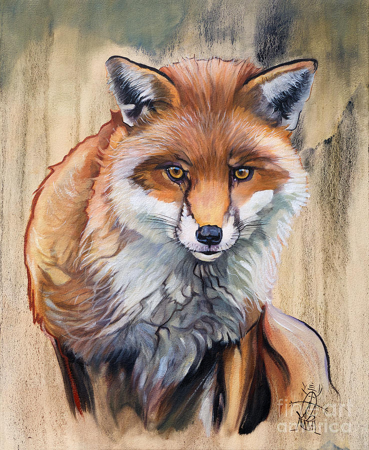 Inspirational Painting - Like a Fox by J W Baker