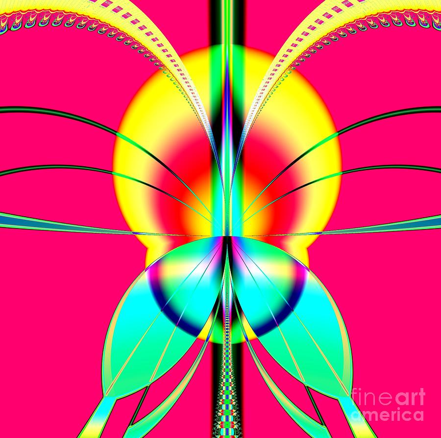 Like a Moth to a Flame Fractal Digital Art by Rose Santuci-Sofranko