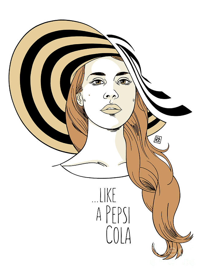 Lana Del Rey Digital Art - ...like A Pepsi Cola by Davide Zamberlan Lana Del Rey Digital Art - ...like A Pepsi Cola by Davide Zamberlan