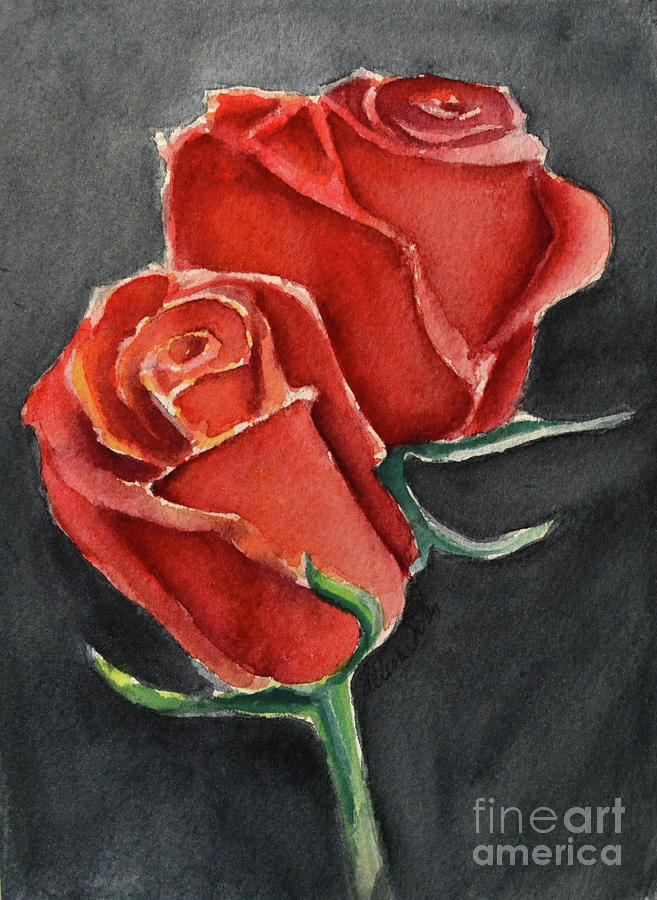 Like a Rose Painting by Allison Ashton