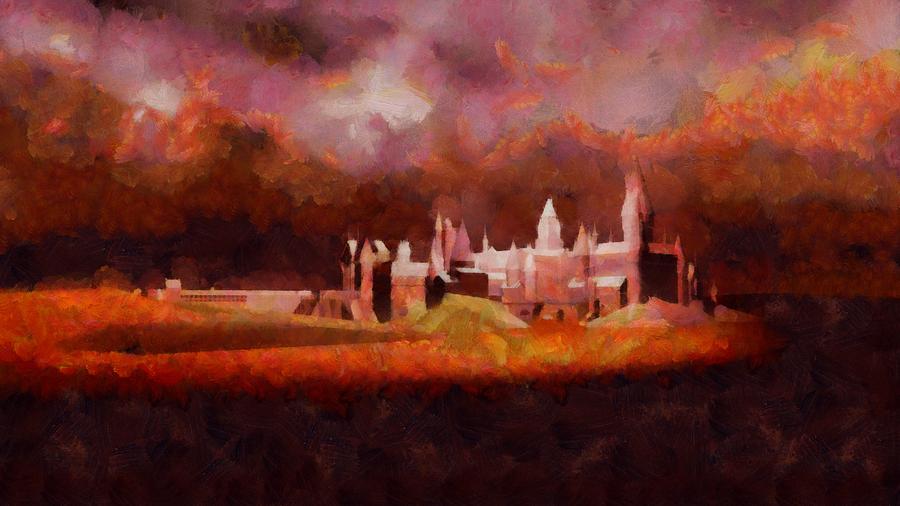 Fantasy Painting - Like Hogwarts by Esoterica Art Agency