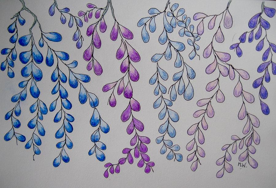 Like Wisteria Drawing by Megan Walsh