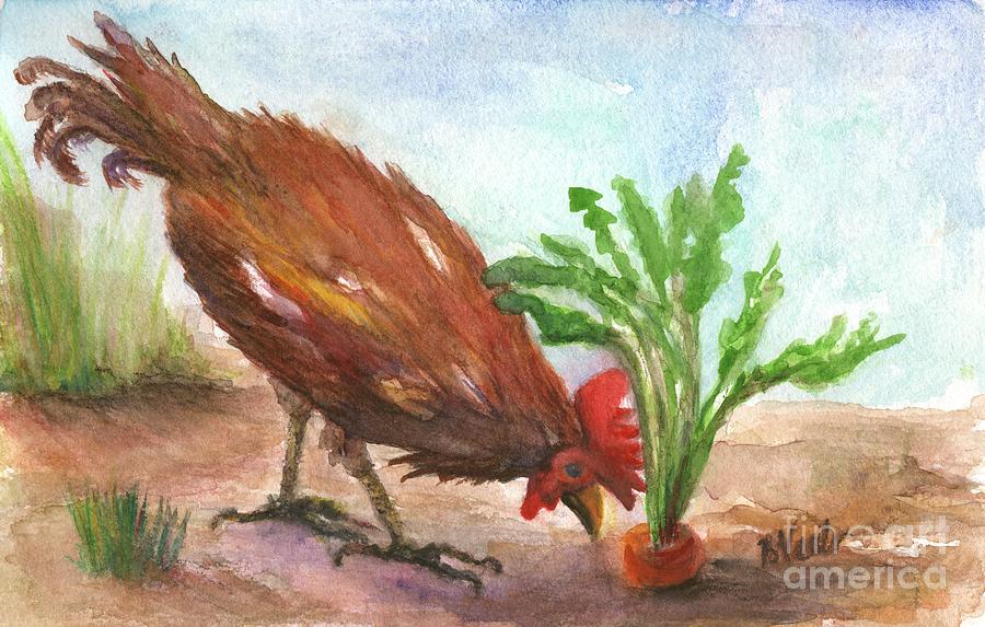 Lil Chicken Painting by Bev Veals