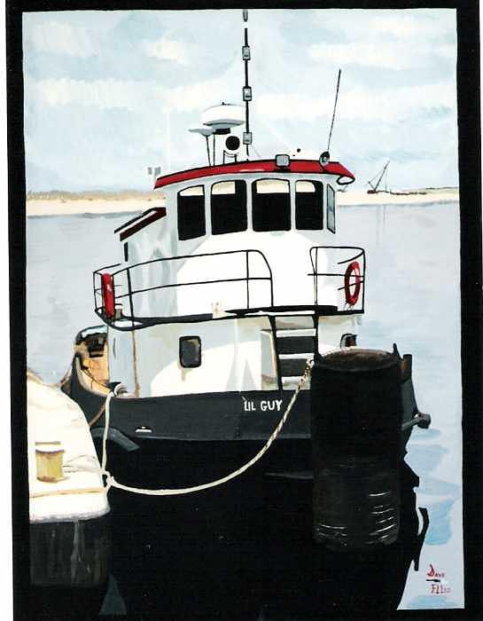 Lil Guy Tugboat Painting by David Ellis Lil Guy Tugboat Painting by David Ellis
