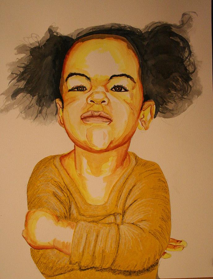 Lil Miss Sunshine Painting by Edmund Royster