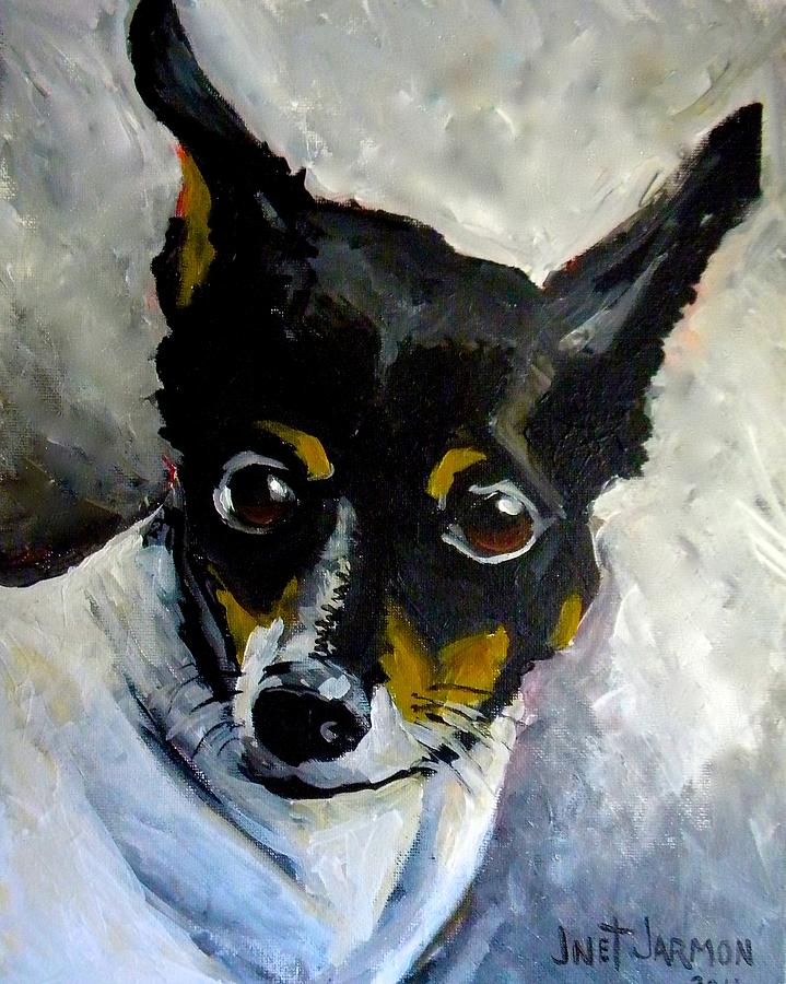 Lil Rat Terrier Painting by Jeanette Jarmon
