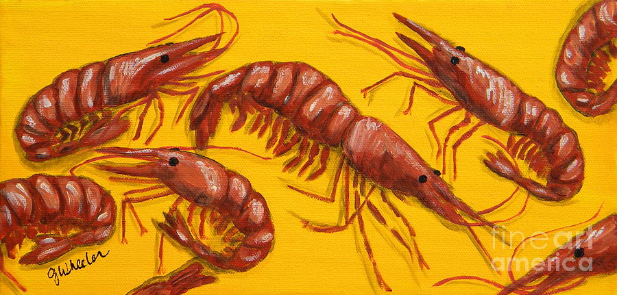 Lil Shrimp Painting by JoAnn Wheeler