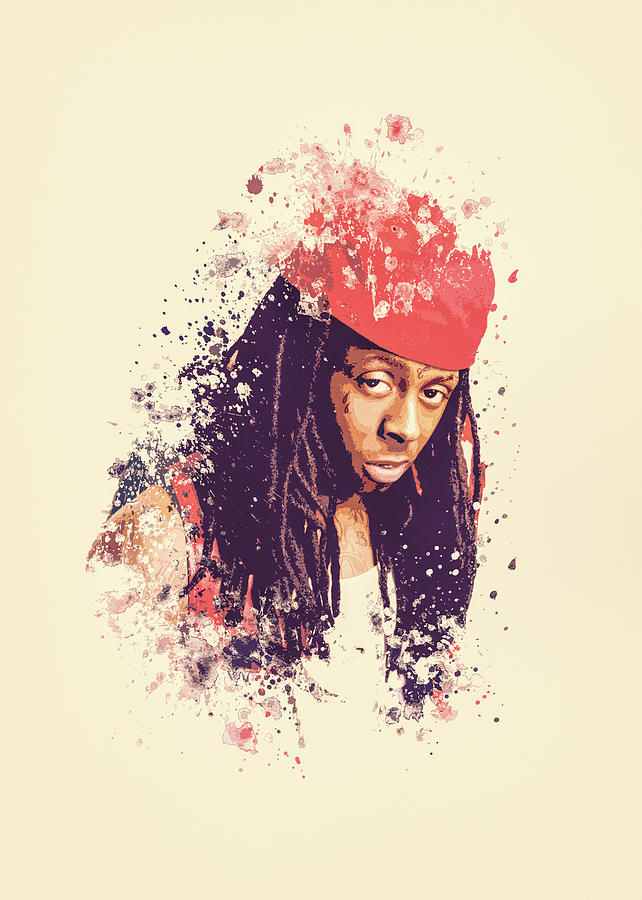 Lil Wayne Painting - Lil Wayne splatter painting by Milani P