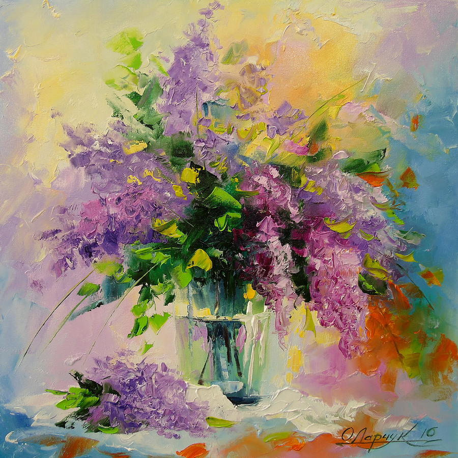 Lilac Bouquet Painting by Olha Darchuk - Fine Art America